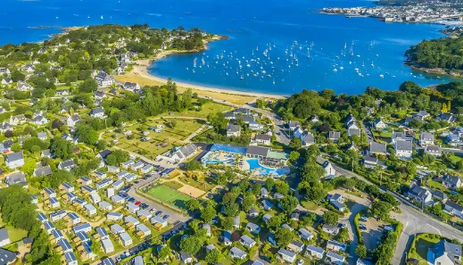 La presqu’île du Cabellou vue du ciel, à Concarneau